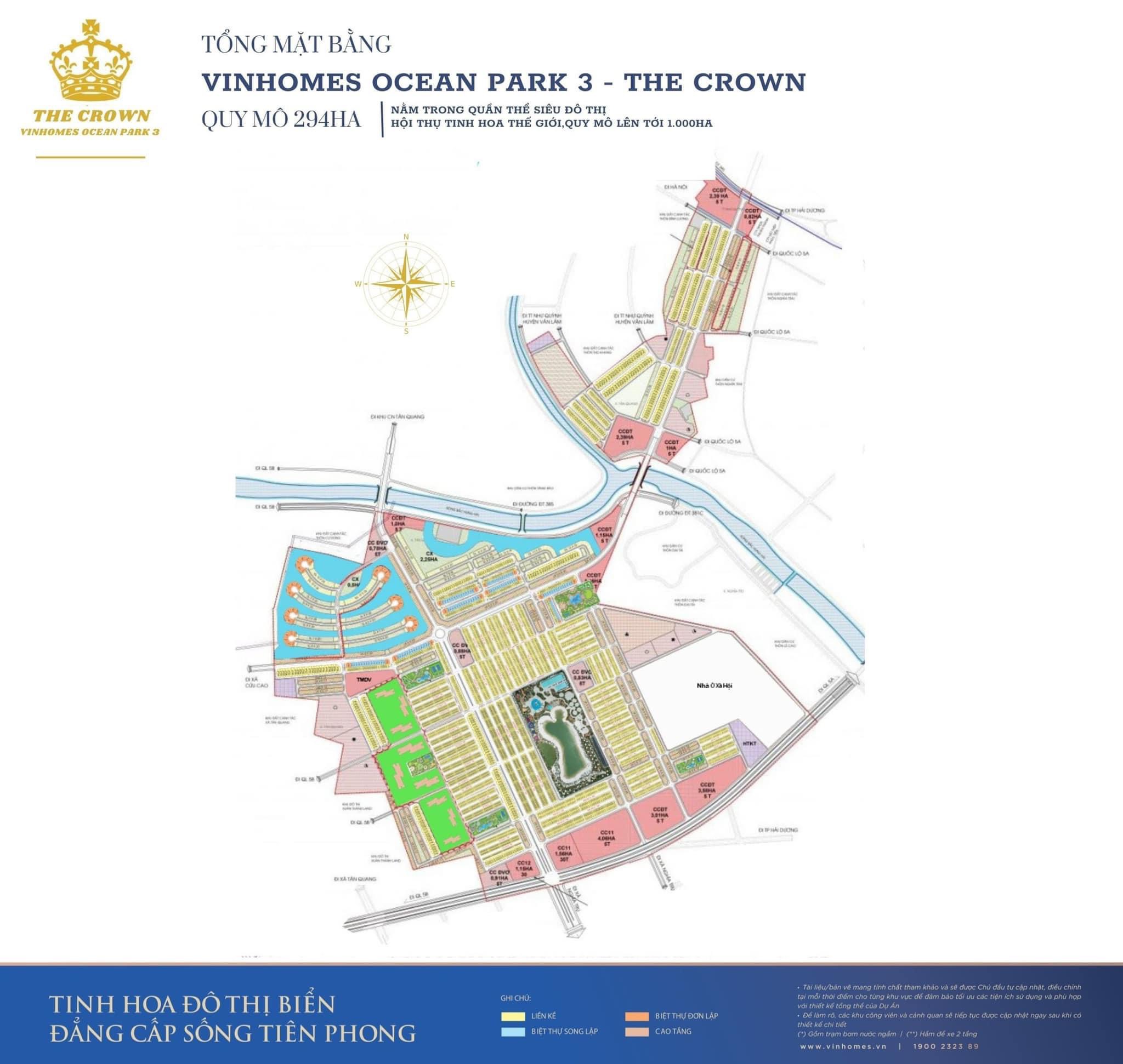 mặt bằng Vinhomes Ocean Park 3 The Crown 01